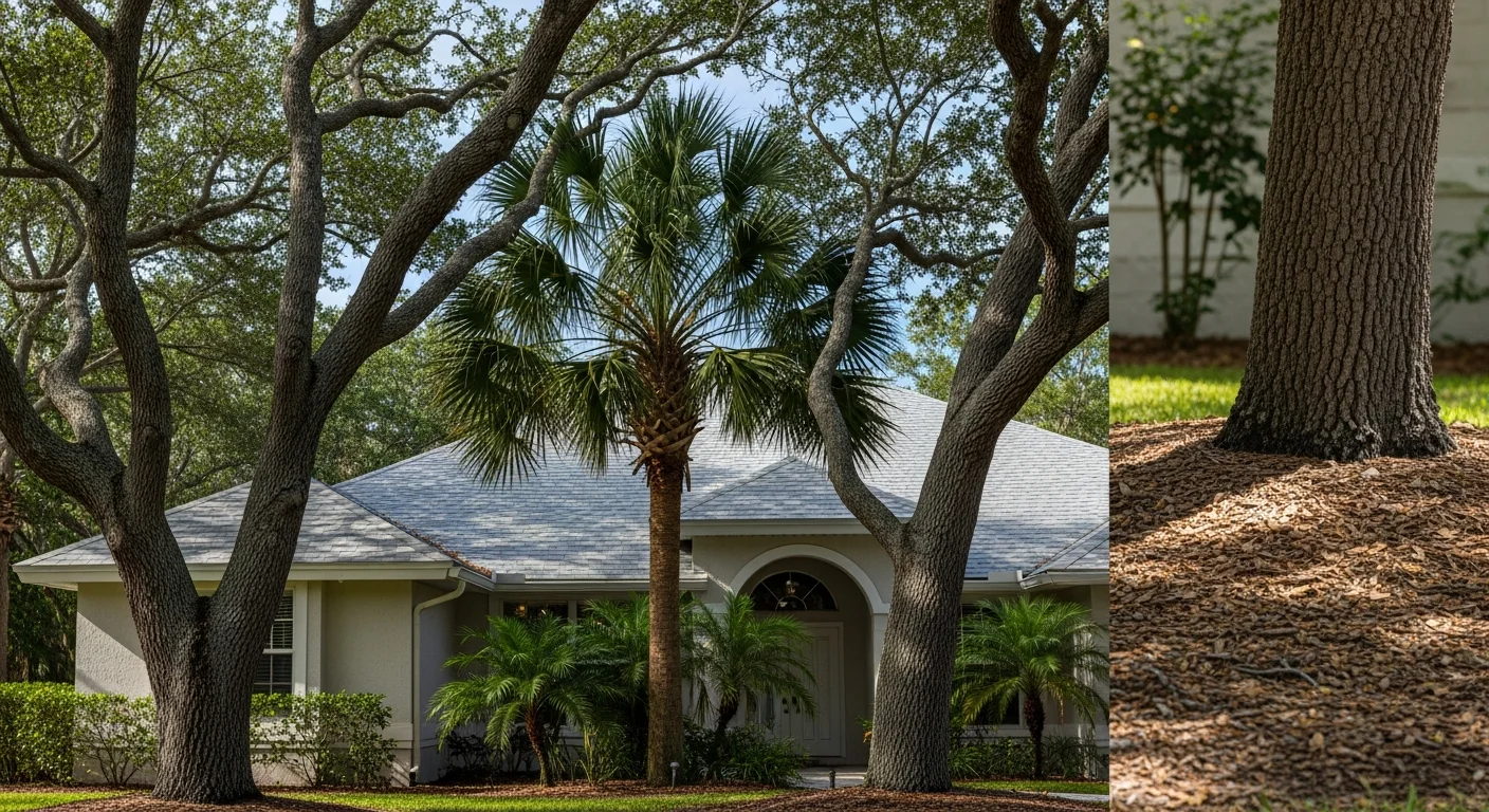 Coastal home in Indian River County with mature landscaping and clear blue sky, representing waterfront and residential properties served.